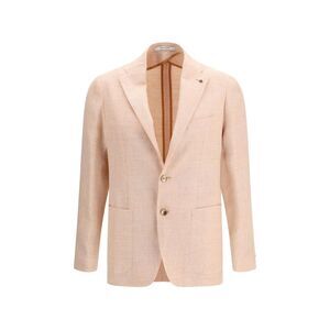 Tagliatore Orange Fleece Wool Men's Blazer